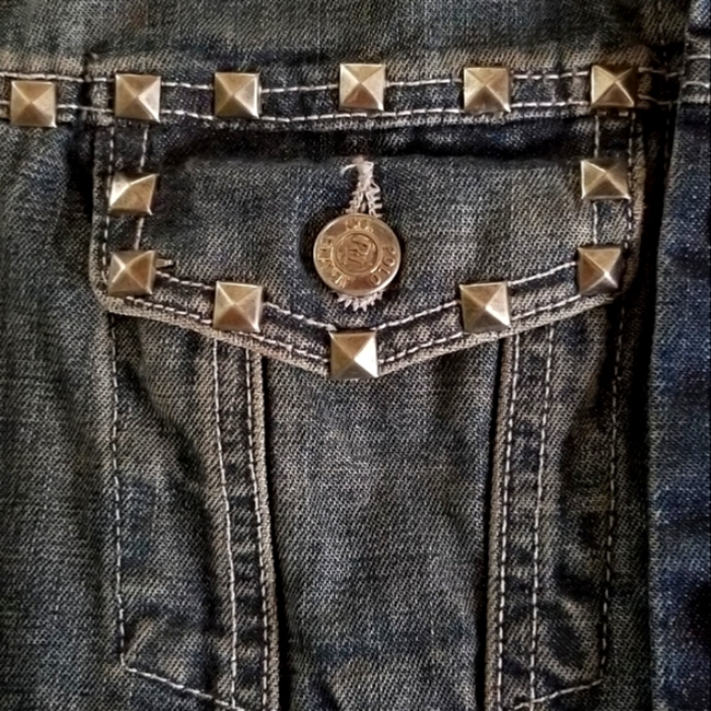 Polo Jeans Co. Ralph Lauren Denim Vest With Studs - Picture 5 of 5